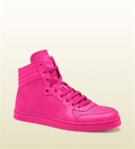 gucci pink shoes men|pink Gucci shoes high top.